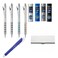 Graph Gear 1000 Four Graphgear 1000 Mechanical Pencil Set 0 3mm 0 5mm 0 7mm 0 9mm Four Rerill LeadsPentype Triangle EraserPencase Silver
