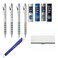 Graph Gear 1000 Four Graphgear 1000 Mechanical Pencil Set 0 3mm 0 5mm 0 7mm 0 9mm Four Rerill LeadsPentype Triangle EraserPencase Silver