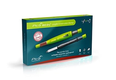 Pica 6095 MarkerDeep Hole Marker Value Box Pen Big Dry 1 x Refill Water Soluble Red and White in Practical Cushion Box Pack of 2 1 Pack