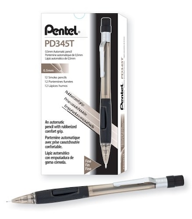 Pentel Quicker Clicker Mechanical Pencil 05mm Transparent Smoke Barrel