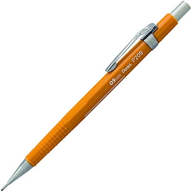 Pentel Sharp Mechanical Pencil 09mm Lead Size Yellow Barrel Box of 12 Pencils P209G