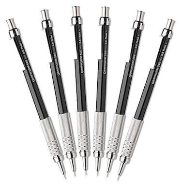 Pentel GraphGear 500 Automatic Drafting Pencil 05mm Black Pack of 6