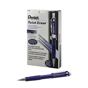 Pentel TwistErase III Mechanical Pencil 07mm Navy Blue Barrel