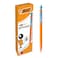 BIC Matic HB Mechanical Pencils and Eraser Assorted Barrel Colours with Fine Point 09 mm Pack of 12 YellowOrangeWhitePink