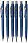 Pentel 07mm P207 Blue P200 Series Automatic Mechanical Draughting Pencil Refillable Lead Eraser P207C Pack Of 6