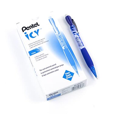 Pentel ICY Mechanical Pencil 09mm Tinted Blue Barrel 12 pack AL29TC
