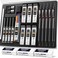 Nicpro 22PCS Art Mechanical Pencil Set Black Artist Metal Drafting Pencil 05 07 09 mm 2PCS 2mm Graphite Lead Holder4B 2B HB 2H for Drawing Writing Sketching With Lead Refills Erasers Case