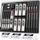 Nicpro 22PCS Art Mechanical Pencil Set Black Artist Metal Drafting Pencil 05 07 09 mm 2PCS 2mm Graphite Lead Holder4B 2B HB 2H for Drawing Writing Sketching With Lead Refills Erasers Case
