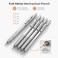 Nicpro Metal Mechanical Pencil Set 5 PCS Art Drafting Pencils 03 05 07 09 mm 2mm Graphite Lead Holder For Sketching Drawing With 9 Tubes 4B 2B HB 2H Colors Lead Refills Erasers Case
