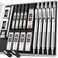 Nicpro Metal Mechanical Pencil Set 5 PCS Art Drafting Pencils 03 05 07 09 mm 2mm Graphite Lead Holder For Sketching Drawing With 9 Tubes 4B 2B HB 2H Colors Lead Refills Erasers Case