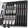 Nicpro Black Art Mechanical Pencil Set 5PCS Metal Drafting Pencils 03 05 07 09 mm 2mm Graphite Lead Holder For Sketching Drawing With 9 Tubes 4B 2B HB 2H Colors Lead Refills Erasers Case