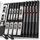 Nicpro Black Art Mechanical Pencil Set 5PCS Metal Drafting Pencils 03 05 07 09 mm 2mm Graphite Lead Holder For Sketching Drawing With 9 Tubes 4B 2B HB 2H Colors Lead Refills Erasers Case