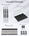 Nicpro 2mm Metal Mechanical Pencil Set with Case 3PCS Lead Pencil Holder 20 mm with 144PCS Lead Refills 4H 2H HB 2B 4B 6B Color Eraser Sharpener for Drafting Writing Drawing Sketching