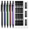 Four Candies Metal Mechanical Pencils 07mm with 2 Pencil Leads 07 Eraser Set and Eraser Refills 19Count Pack with Case Back to School Supplies for Writing Drawing Sketching