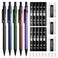 Four Candies Metal Mechanical Pencils 07mm with 2 Pencil Leads 07 Eraser Set and Eraser Refills 19Count Pack with Case Back to School Supplies for Writing Drawing Sketching