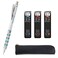 QULLITY Graph Gear 1000 Mechanical Drafting Pencil Ain HBB2B leads original Black slim pen case 07mm