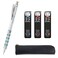 QULLITY Graph Gear 1000 Mechanical Drafting Pencil Ain HBB2B leads original Black slim pen case 07mm