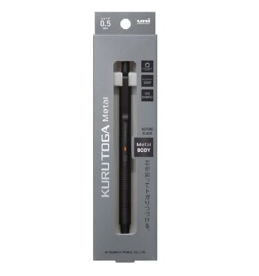 KURUTOGA Mitsubishi Pencil Mechanical Pencil Metal 05mm Nocturne Black M5KH1P24 With Original Stylus Ballpoint Touch Pen