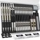 Nicpro 37PCS Art Mechanical Pencil Set 4PCS Metal Drafting Pencil 03mm 05 mm 07 mm 09 mm 2PCS 2mm Lead Holder 6B 4B 2B HB 2H 4H Colors For Sketching Drawing With 23 Tube Lead Refills Case