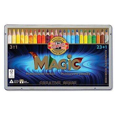 Koh-I-Noor KohINoor Magic Jumbo Triangular Coloured Pencil Pack of 24 Multicolor