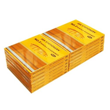 SKKSTATIONERY 600 Count Presharpened 2 Pencils with Erasers 12 Small Boxes of 50 Bulk HB Lead Pencils for Classroom Teacher Supplies Back to School No2 Pencil Set