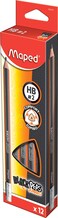 Maped Helix Jumbo Triangular Pencils x12 Comfort Writing Durable Easy Sharpening BreakResistant LatexFree Eraser