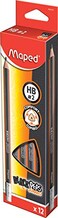 Maped Helix Jumbo Triangular Pencils x12 Comfort Writing Durable Easy Sharpening BreakResistant LatexFree Eraser