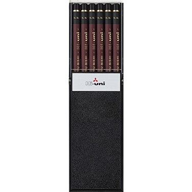 Uni Wooden Pencil F Box of 12 HUF