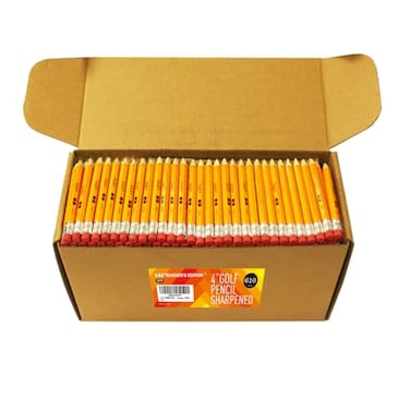 SE TEACHER'S EDITION S E TEACHERS EDITION 610Pcs Wood Pencils Half Pencils with Eraser Top Golf Classroom Pew Woodcased 2 HB Hexagon 610Box