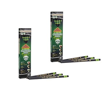 Dixon TriConderoga Triangular 2 Pencils WoodCased Black 2 Packs of Pack of 12 22500 Bundle