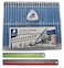 Yosogo Wooden Pencil By Staedtler Mars Lumograph Pack of 24 Degrees in Practical Plastic Storage Box With 6 and 8 Aluminum Ruler