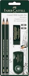 Faber-Castell FaberCastell 9000 Jumbo Graphite Pencil Set 2 Graphite Sketch Pencils 2B 4B Double Hole Pencil Sharpener Dust Free Art Eraser Graphite Pencils for Drawing Sketching and Shading