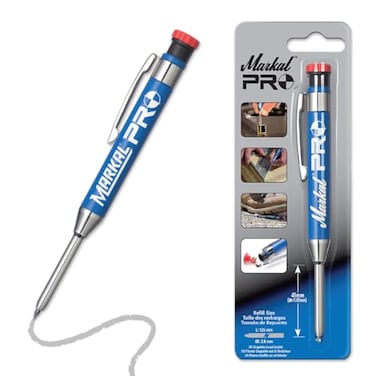 Markal 96270 Markal PRO Holder with 1 Graphite Lead Builtin Sharpener 1 Click Advance HeavyDuty Metal Barrel Construction Extended NeedleNose Tip for Use in Toughest Jobs