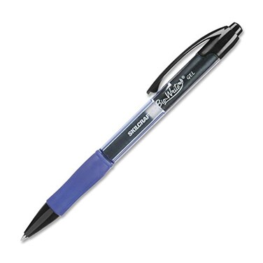 Skilcraft 7520015882364 BioWrite Retractable Gel Pen with Blue Barrel 07mm Size Blue Ink Pack of 12