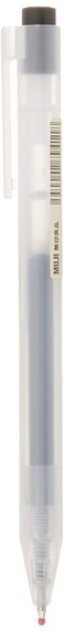 MUJI 05mm Black Smooth Gel Ink Retractable Ballpoint Pen 10 Pieces