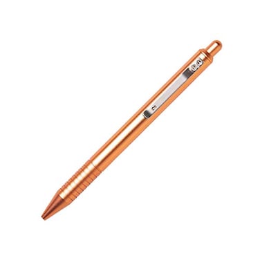 Everyman Rose Gold Grafton Full Click Refillable 07mm Gel Ink Pen Sleek Anodized Aluminum EDC Pen with Deep Grooved Grip Smooth Writing Pocket Pen for Office Travel Gifting Daily Use