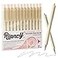 RIANCY Beige Cream Gel Pens 12PCS Value Pack Cute Aesthetic Neutral Black Ink Retractable Pens 05mm Fine Point Quick Dry Smooth Writing for College School Supplies Note Taking Office Essentials
