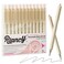 RIANCY Beige Cream Gel Pens 12PCS Value Pack Cute Aesthetic Neutral Black Ink Retractable Pens 05mm Fine Point Quick Dry Smooth Writing for College School Supplies Note Taking Office Essentials