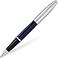Cross Calais Refillable Rollerball Pen Presented in a Luxury Gift Box Medium Point Black Ink Chrome Blue