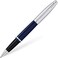 Cross Calais Refillable Rollerball Pen Presented in a Luxury Gift Box Medium Point Black Ink Chrome Blue