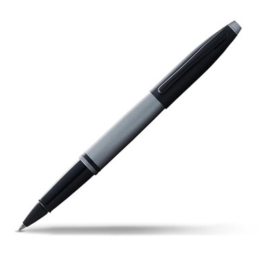 Cross Calais Refillable Rollerball Pen Presented in a Luxury Gift Box Medium Point Black Ink Matte Gray Black