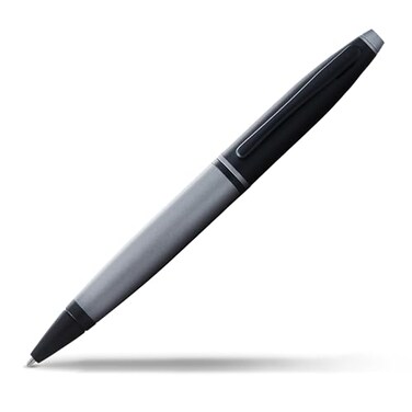 Cross Calais Refillable Ballpoint Pen Presented in a Luxury Gift Box Medium Point Black Ink Matte Gray Black
