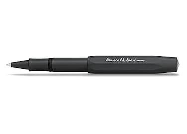 Kaweco AL SPORT Rollerball Black I GelBallpoint Pen Including 07 mm Rollerball Pen Refill in Classic Design with Ceramic Ball I Premium Aluminium Gel Roller 13 cm
