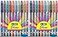 Linc Shine Sparkle Glitter Gel Pen Pack of 2 20 Pens Extra Sparkle Shine