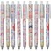 Maydahui 12 PCS Rabbits Carrots Gel Pen Cute Cartoon Pens Retractable Printing Pen Black Ink for Students Office School Supply