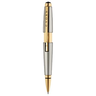 Cross Edge Sonic Titanium Lacquer with Gold PVD Appointments Selectip Rollerball Pen Black Ink Elegant Accessory for Smooth Writing Capless SlideOpen SnapShut Design Comfortable Grip