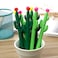 Aimyoo Pack of 30 Cactus Shaped Ballpoint Black 05mm Gel Ink Rollerball Pen for School Home Office