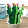 Aimyoo Pack of 30 Cactus Shaped Ballpoint Black 05mm Gel Ink Rollerball Pen for School Home Office