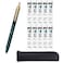 QULLITY ZEBRA SARASA GRAND Gel Ballpoint Pen 03mm Green Black 10 Refills qullity original Black slim pen case