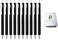 ACEPORTE ZEBRA SARASA NANO 03mm Gel Ballpoint Pen 10 Pack Black with Sticky Notes Value Set JJH72BK